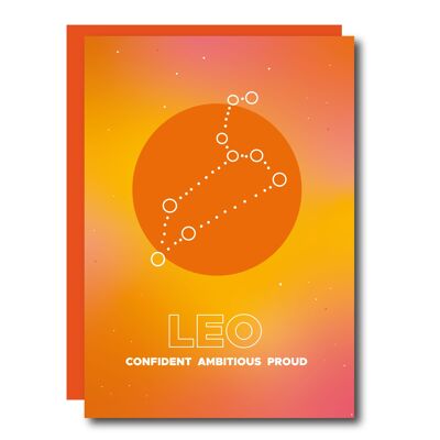 Tarjeta de felicitación Leo Zodiac