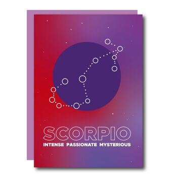 Carte de vœux du zodiaque Scorpion 1