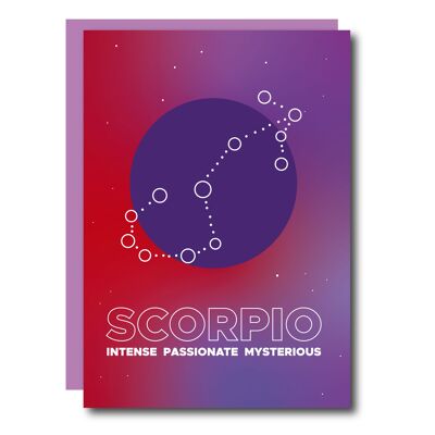 Tarjeta de felicitación Escorpio Zodiaco
