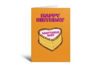 Carte d'anniversaire gâteau Sagittaire 2