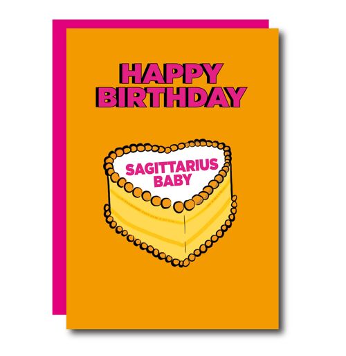 Sagittarius Cake Birthday Card