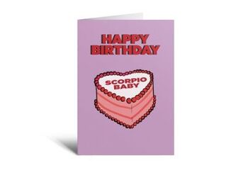 Carte d'anniversaire de gâteau de Scorpion 2