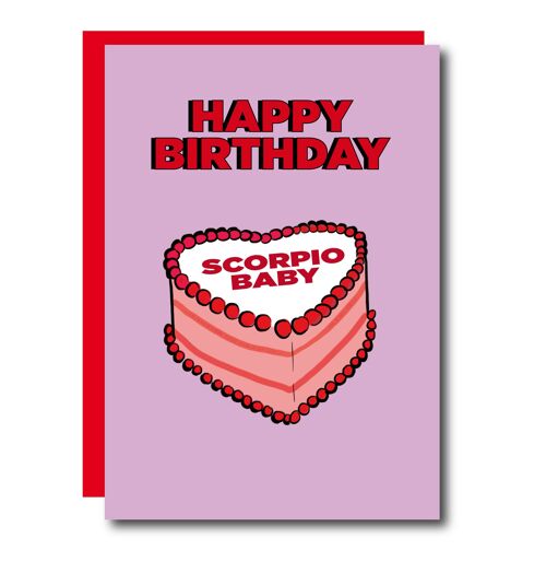 Scorpio Cake Birthday Card