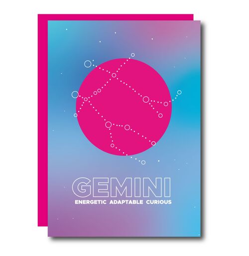 Gemini Zodiac Greeting Card