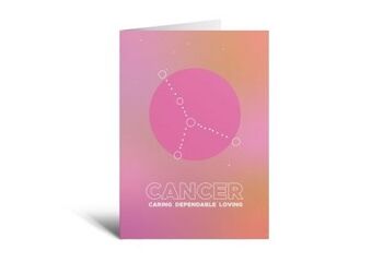 Carte de vœux du zodiaque du cancer 2