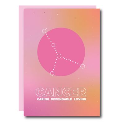 Carte de vœux du zodiaque du cancer