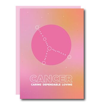 Carte de vœux du zodiaque du cancer 1