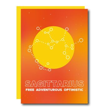 Carte de vœux du zodiaque Sagittaire 1