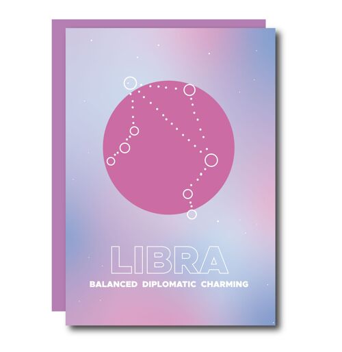 Libra Zodiac Greeting Card