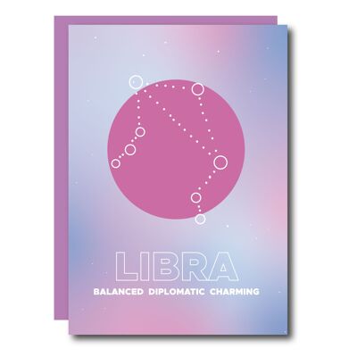 Tarjeta de felicitación Libra Zodiac