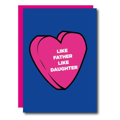 Como padre como tarjeta de hija