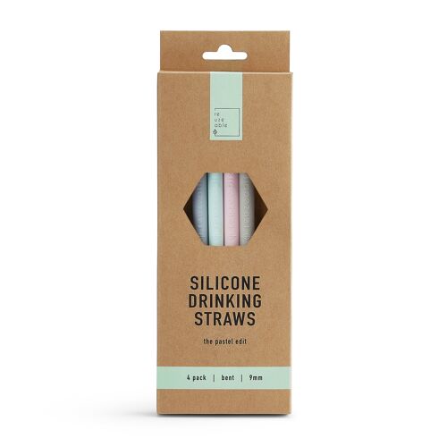 Silicone Drinking Straws - Pastel