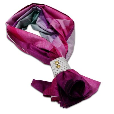 Pink Cotton scarf with giant flower - San Francisco Vibe