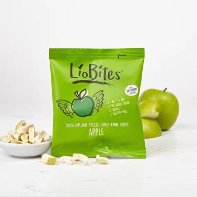 LioBites Freeze-dried Apple Crisps - Box of 15 Packs