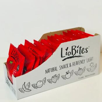 Chips aux fraises lyophilisées LioBites - Boîte de 15 paquets 3