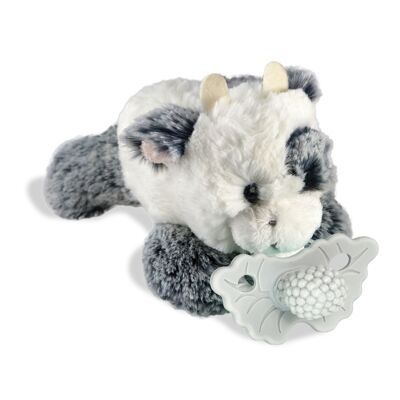 RaZbuddy pacifier hug Cow + RaZberry teat gray