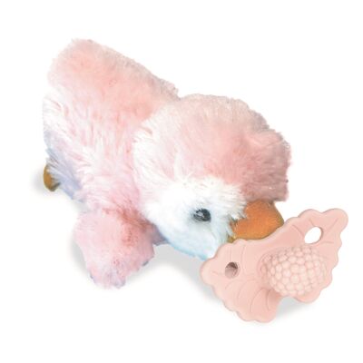 RaZbuddy pacifier hug Penguin pink + RaZberry tea pink