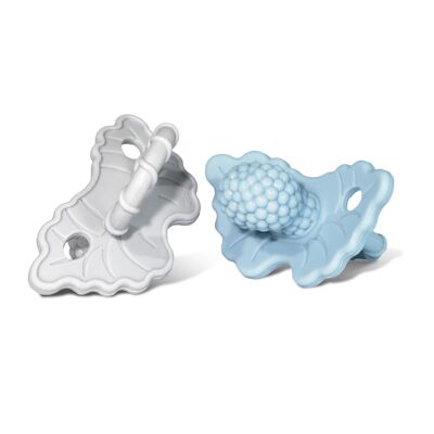 RaZberry set of two teethers - Blue and Gray