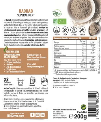 Baobab en poudre - 200g - Complément Alimentaire 2