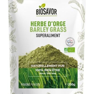 Polvo de hierba de cebada - 200g - Complemento alimenticio