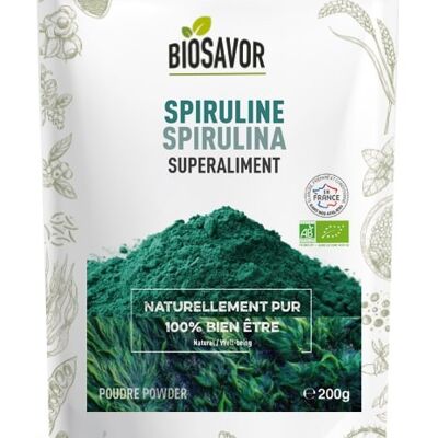 Spirulina-Pulver - 200g - Nahrungsergänzungsmittel