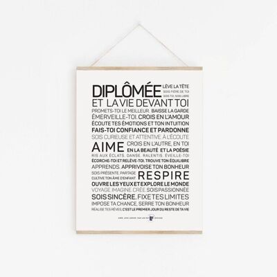 Affiche Diplômée - A3 (femme)