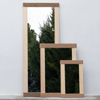 Miroirs en corde de chanvre naturel - Moyen 2