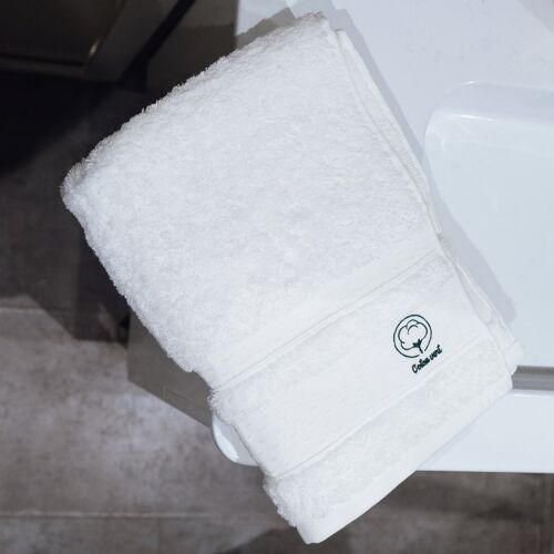 La serviette de bain toute douce en coton bio | Blanc pur