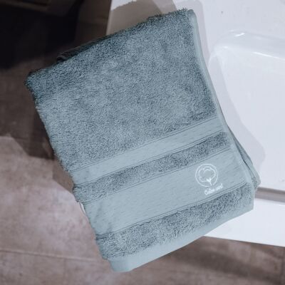 La toalla de baño de algodón orgánico muy suave | Azul nebuloso