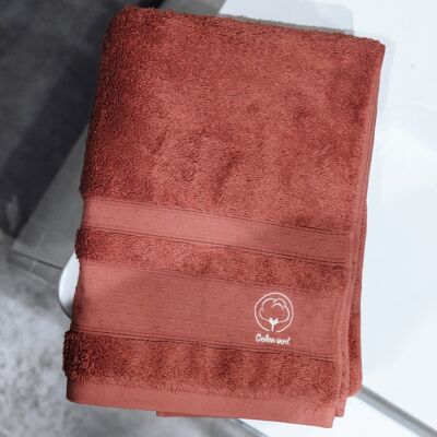 La toalla de baño de algodón orgánico muy suave | Rosa ahumada