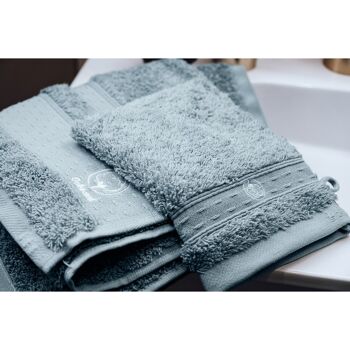 La serviette de toilette toute douce en coton bio | Bleu nébuleux 2