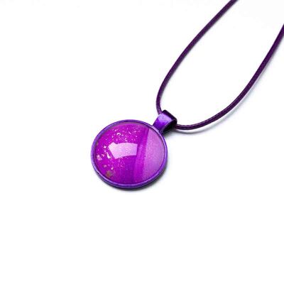 Colour Drops Necklace - Purple