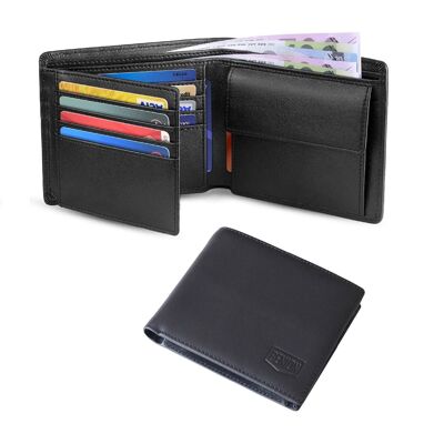 BENION Wallets Mens Genuine Leather with Coin Pocket