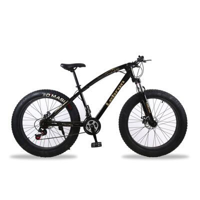 26 Inches 21 Gear Fat Sports Bike with High Carbon Steel, Black__