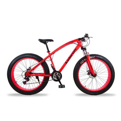 Red Colour Adult Mountain Bike 26’ Fat Tyres, 21 Gears,__