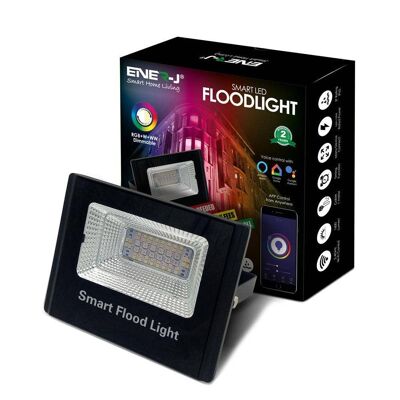 Wifi Smart RGB+w+ww 16w LED Floodlight, App & Voice Control__