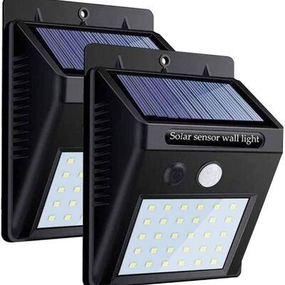 Solar Motion Sensor Wall Lights Waterproof (2 Pack)__