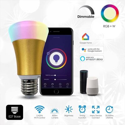 Wifi RGB+ww Smart LED Bulb E27 (Pack of 3 Pieces)__