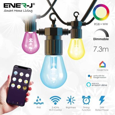 Wi-Fi LED String Light Kit, Ip65, RGB+ww__