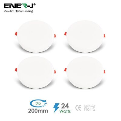 24w Frameless Recessed-Surface Super LED Panel(Pack of 4)__