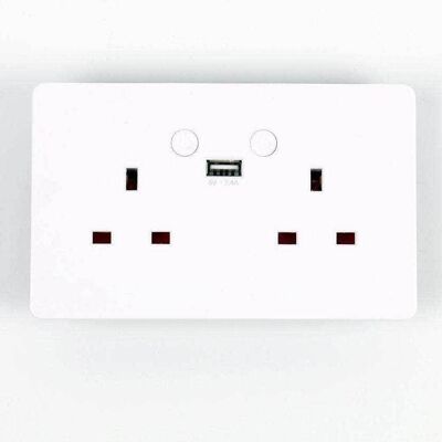 Smart 13a, Wifi Double Socket with Usb__
