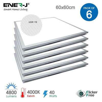 Pack of 6 Units- High Lumen 60x60cms LED Panel 4800Lm__