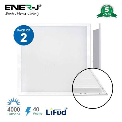 LED Panel - 60x60cms Tpa Diffuser 4000lm 6000k (Pack of 2)__