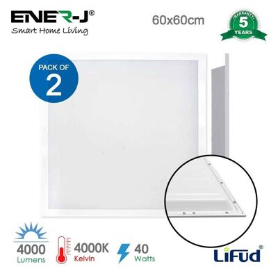 LED Panel- 60x60cms Tpa rated 40w, 4000lm 4000k (Pack of 2)__