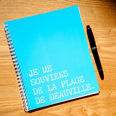 Cuaderno de espiral - Recuerdo la playa de Deauville - 18x22 cm - 144 páginas en blanco
