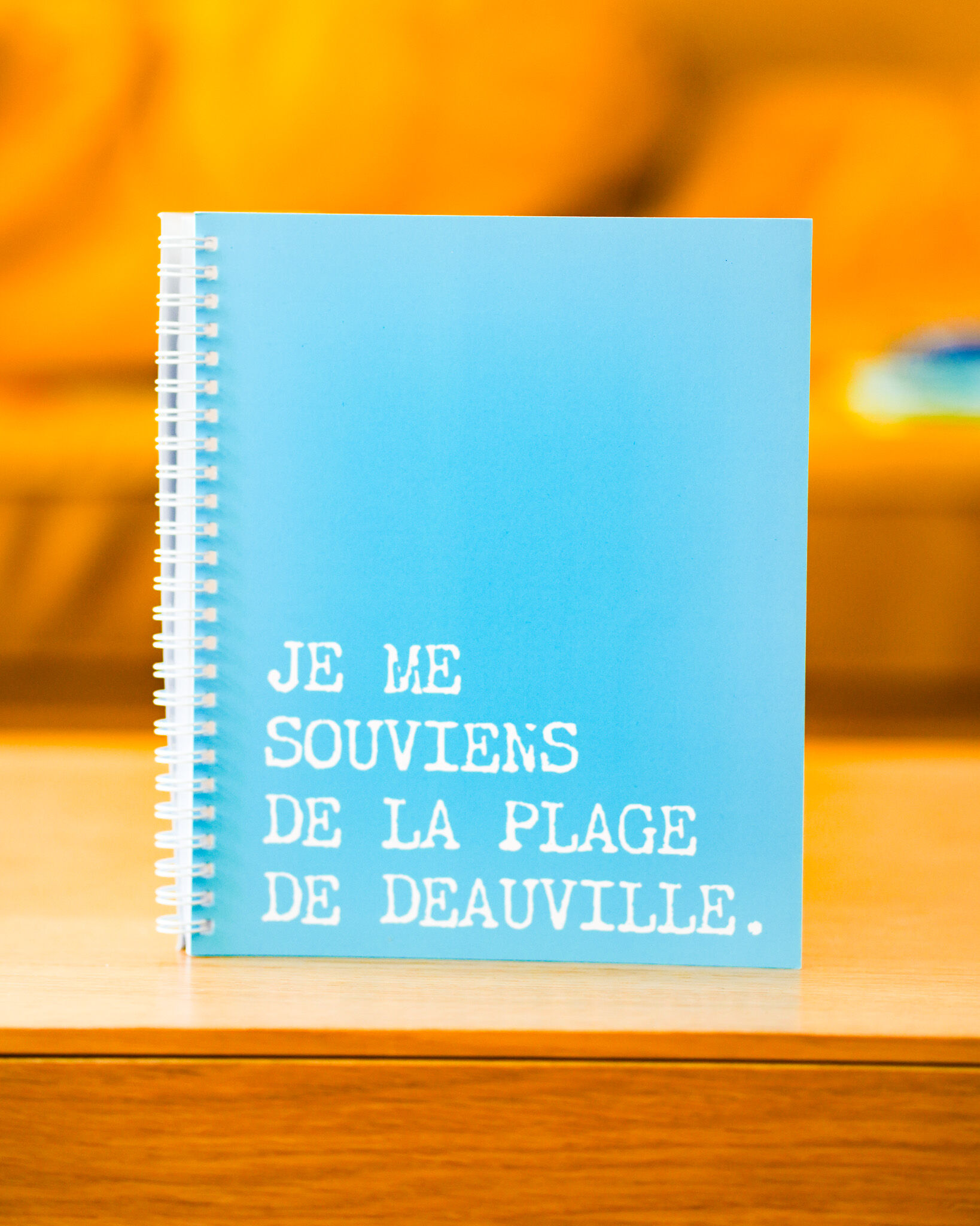 Spiral notebook - I remember Deauville beach - 18x22 cm - 144 blank pages