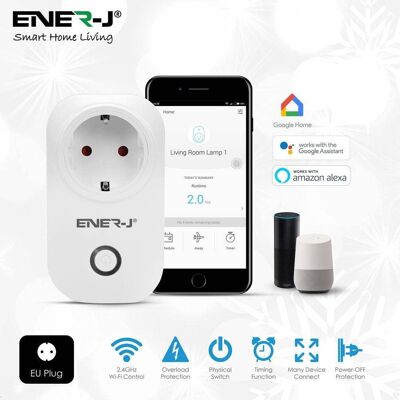 1600w Max Load Wifi Smart Eu Plug with Energy Monitor__