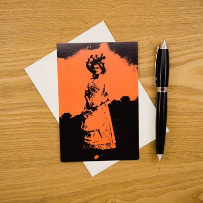A6 postcard - Vintage portrait - Lucie the witch - With envelope