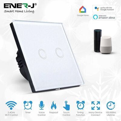 ENERJ Smart Wifi 2 Gang Touch Switch__
