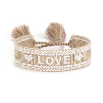 Bracelet Bohème LOVE Beige Sable